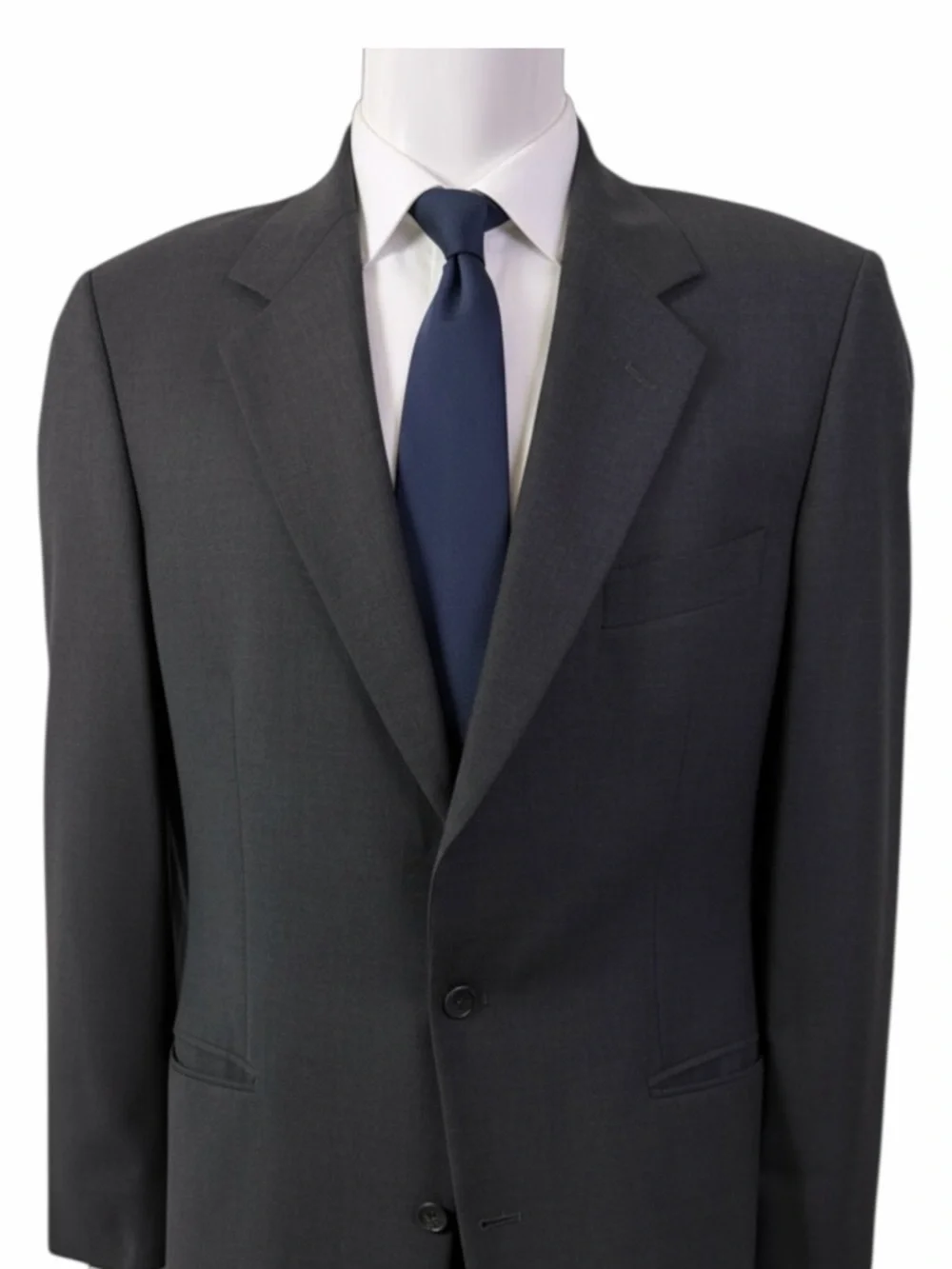 Brooks Brothers Brooksease Mens 42L Charcoal Grey Wool Stretch Blazer Jacket